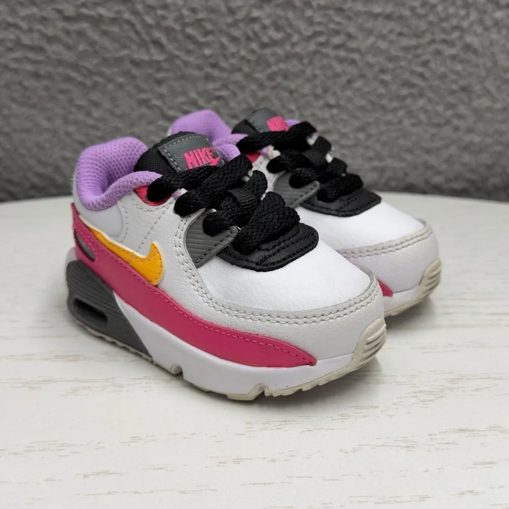 Nike Air Max 90 Shoes Infant Size 4C Laser Orange Hyper Pink Sneakers DM8688-100